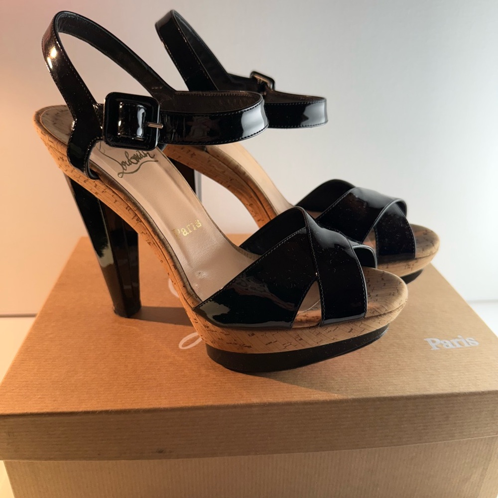 Christian Louboutin Black Patent Leather Heels